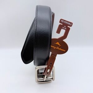 NWT Tommy Bahama Reversible Coated Leather Belt Size M/34-36